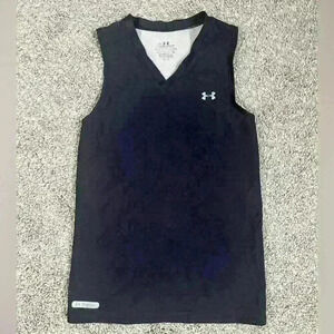 Women’s Black Under Armor Tank Top Athletic Workout Shirt | Dry Fit